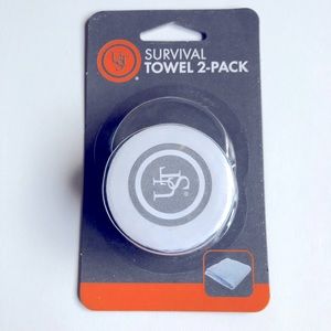 3/$15 NEW SURVIVAL TOWEL 2-PACK Expands to 13” x 22” by Ultimate Survival Tech